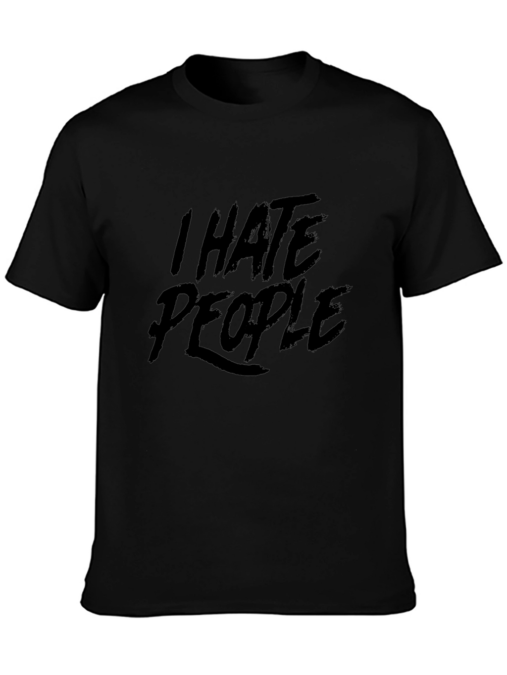 I Hate People Black Graphic Tee