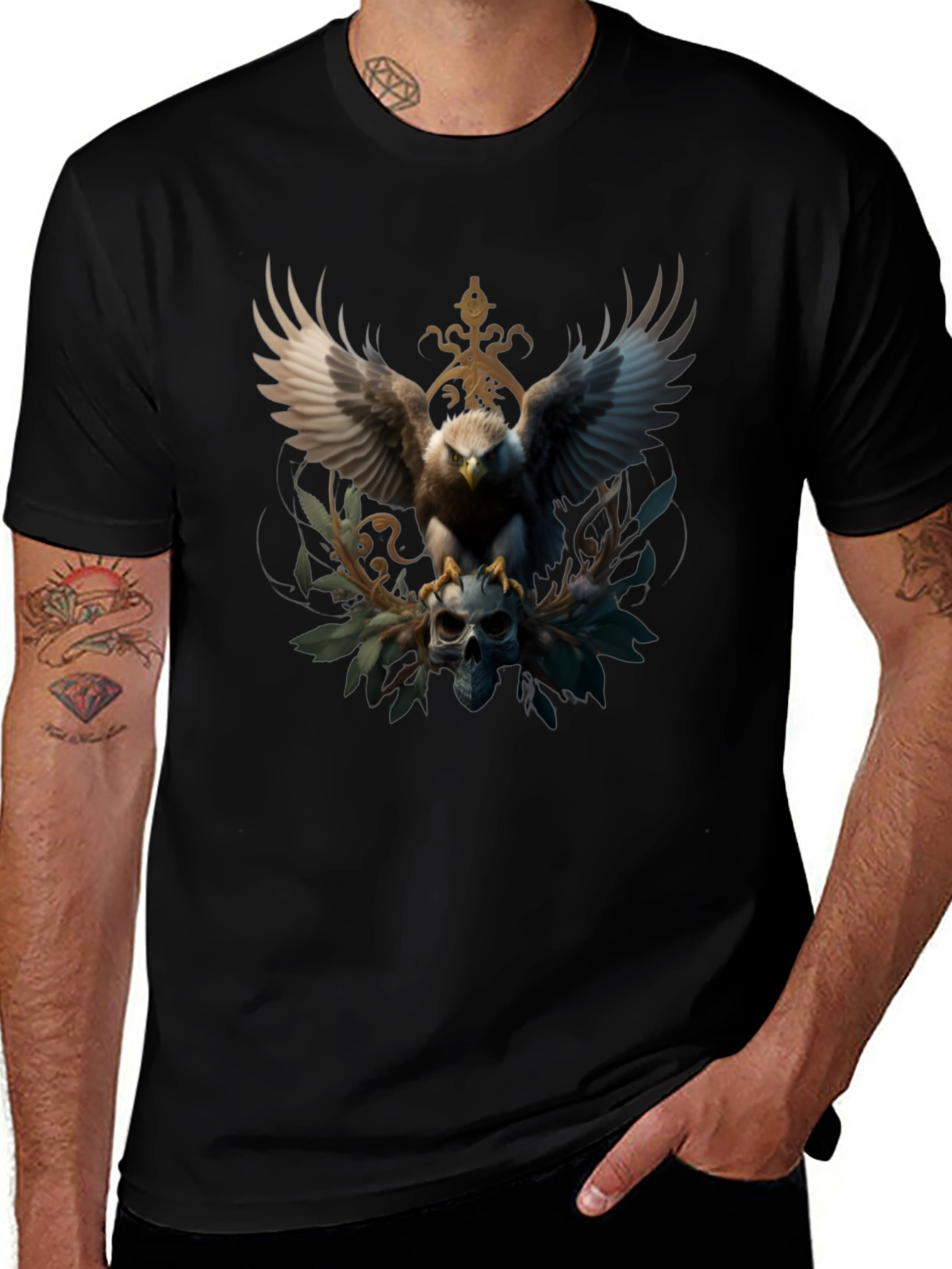 Eagle Skull T-Shirt - Striking Graphic Tee