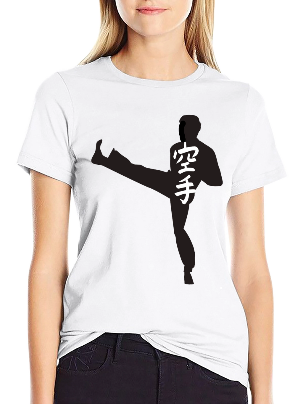 Karate Silhouette T-Shirt - Black Martial Arts Tee