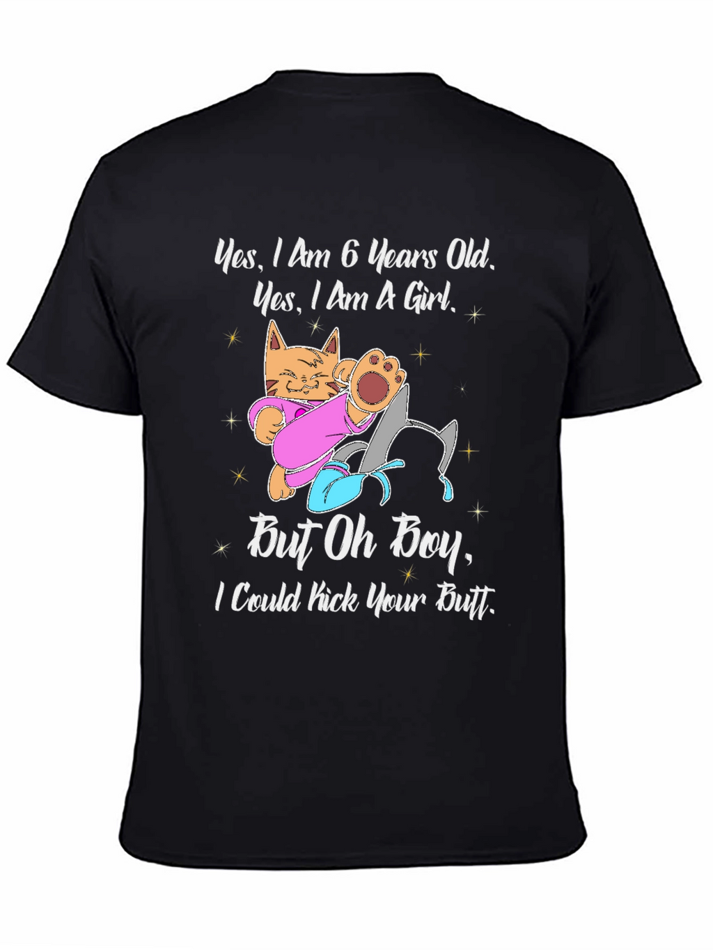 6 Year Old Girl T-Shirt - Kitten Design