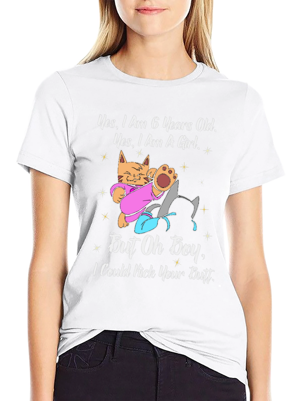 6 Year Old Girl T-Shirt - Kitten Design