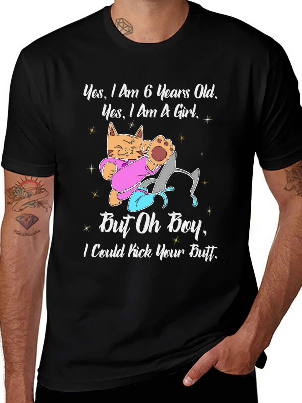 6 Year Old Girl T-Shirt - Kitten Design