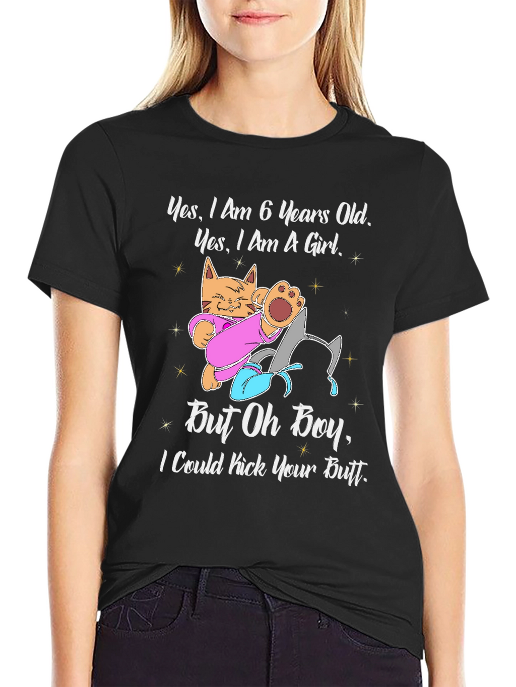 6 Year Old Girl T-Shirt - Kitten Design