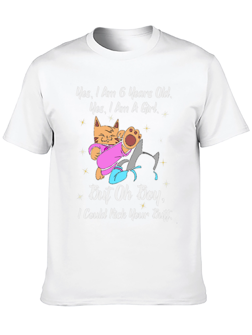 6 Year Old Girl T-Shirt - Kitten Design
