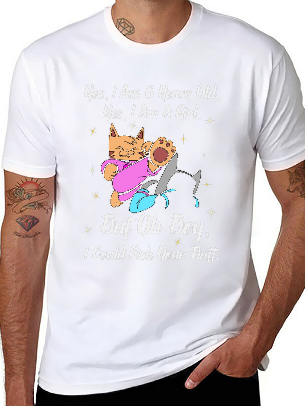 6 Year Old Girl T-Shirt - Kitten Design