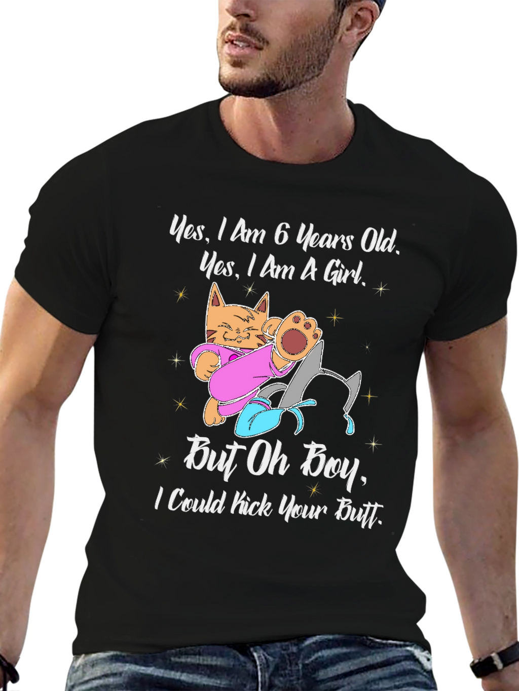 6 Year Old Girl T-Shirt - Kitten Design