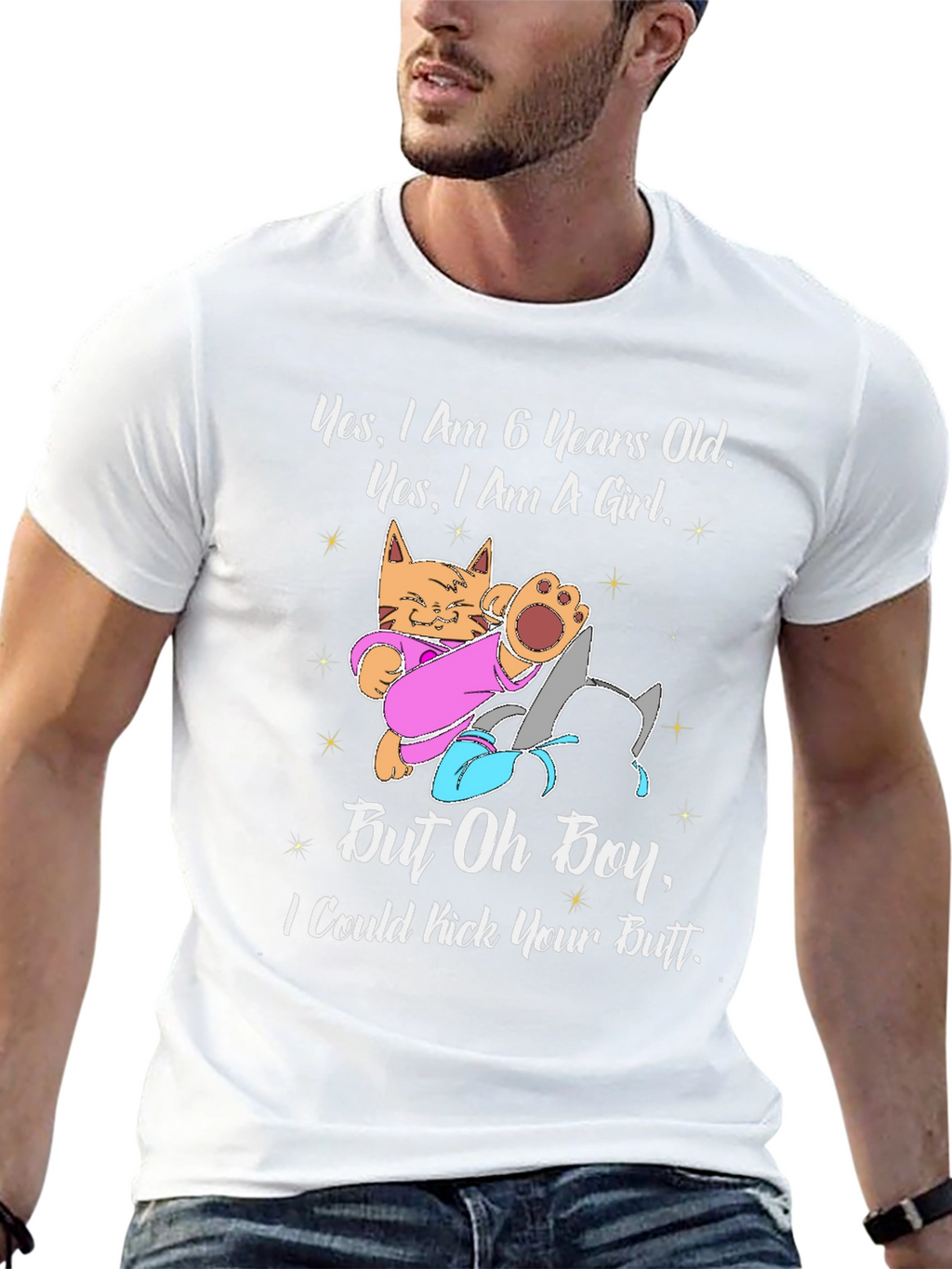 6 Year Old Girl T-Shirt - Kitten Design