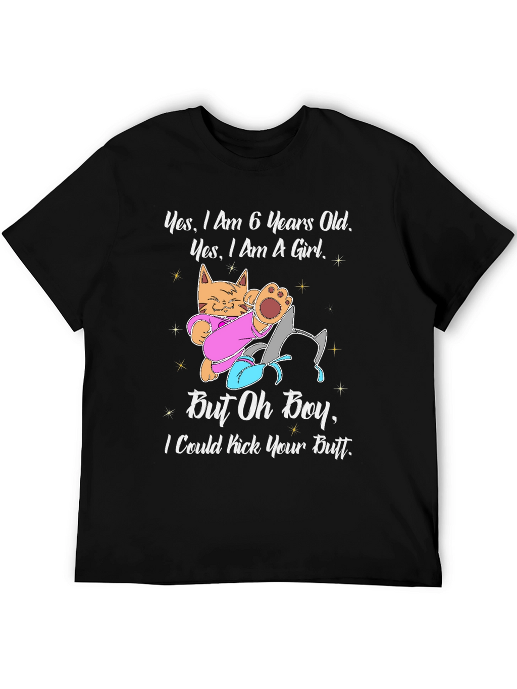 6 Year Old Girl T-Shirt - Kitten Design