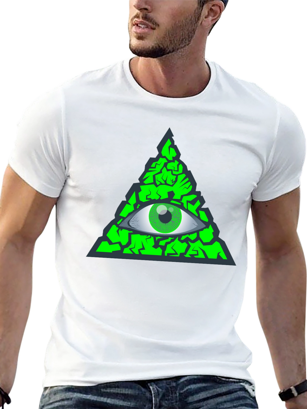 Illuminati Eye T-Shirt - Green