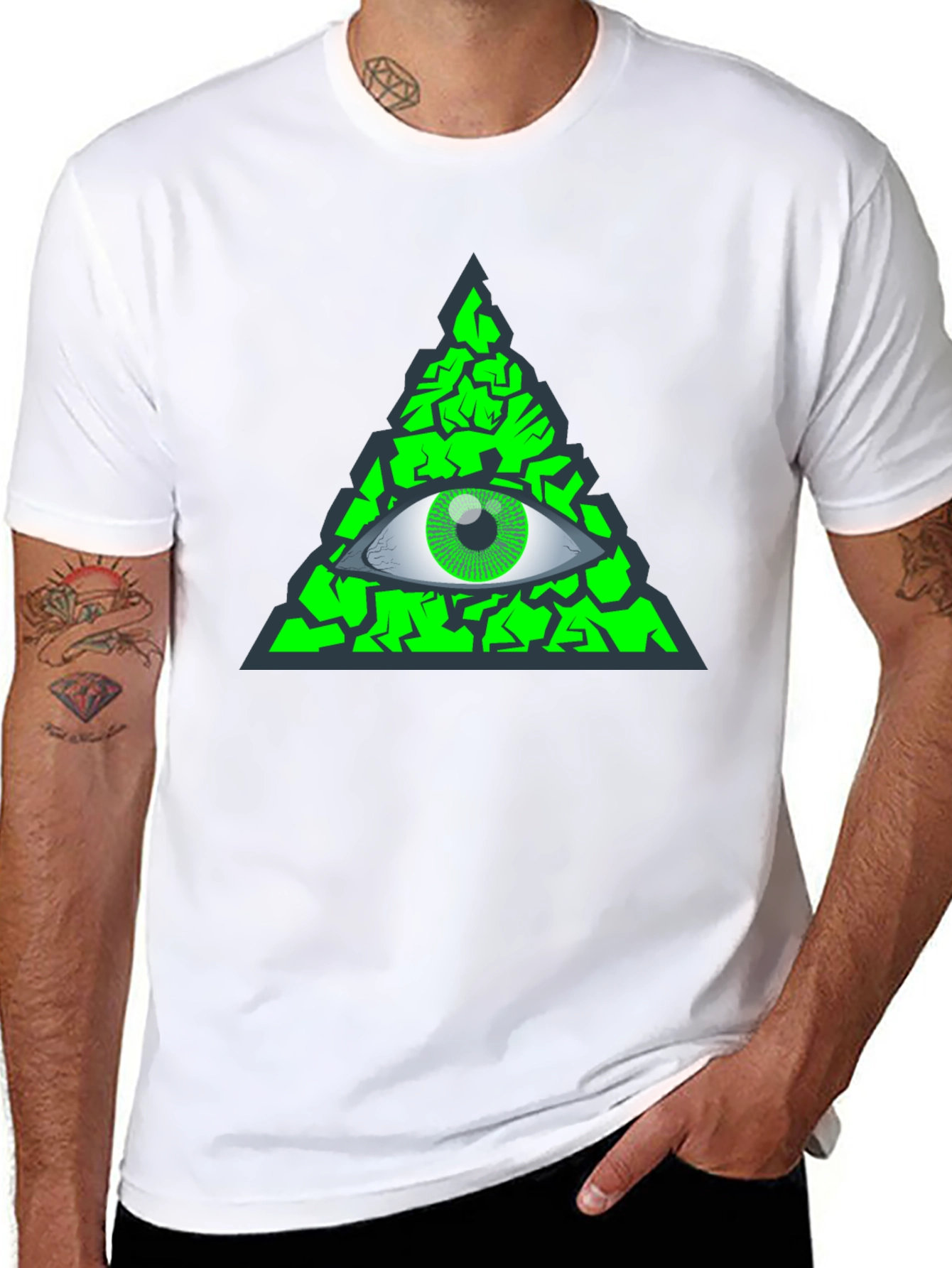 Illuminati Eye T-Shirt - Green