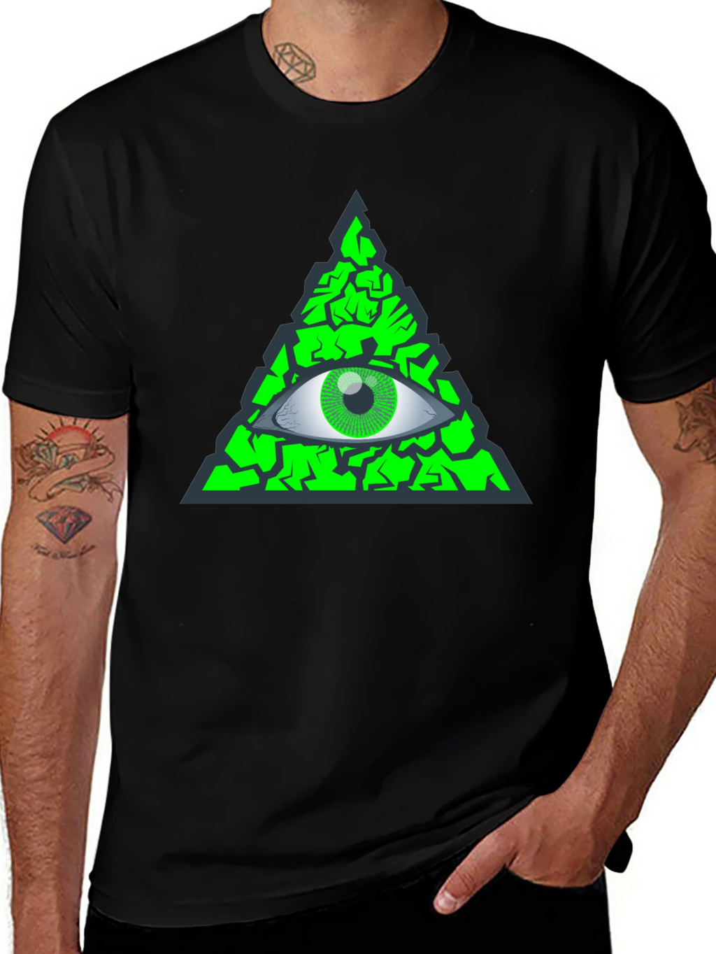 Illuminati Eye T-Shirt - Green