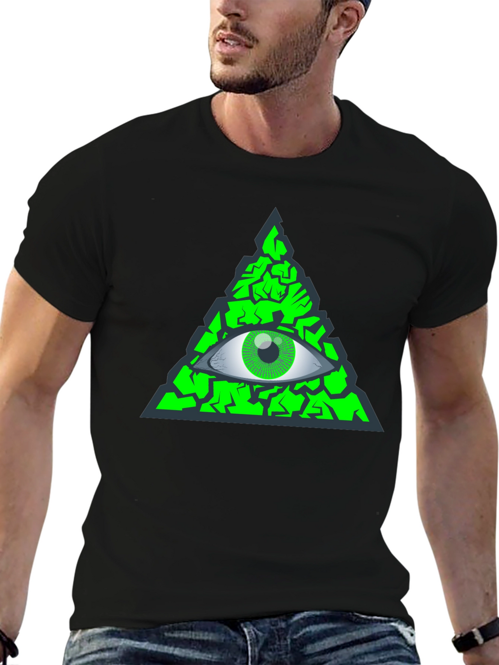 Illuminati Eye T-Shirt - Green