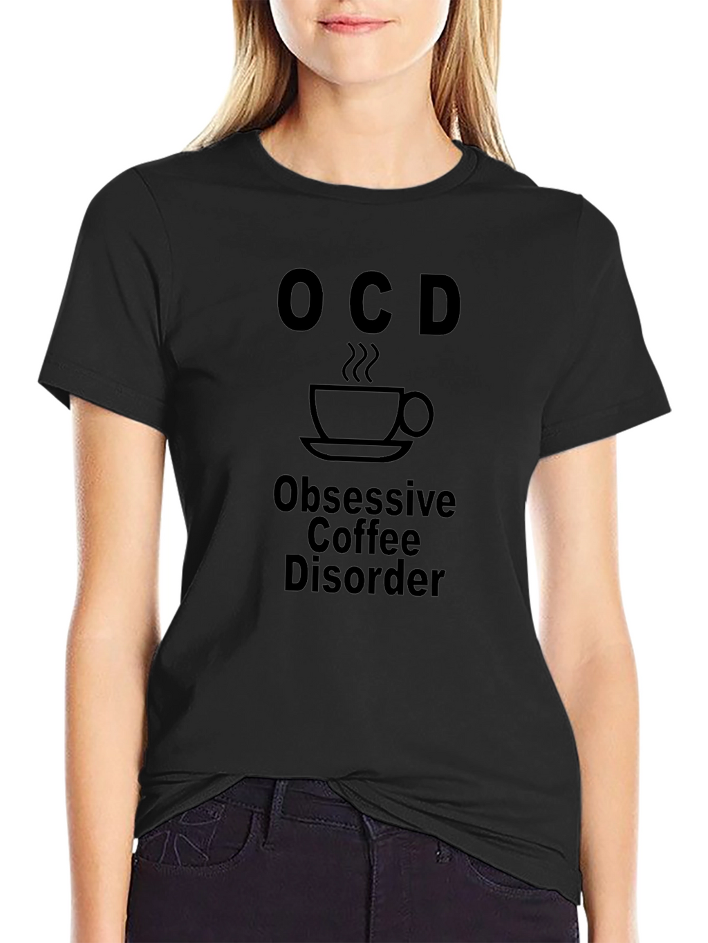 OCD Obsessive Coffee Disorder Black T-Shirt