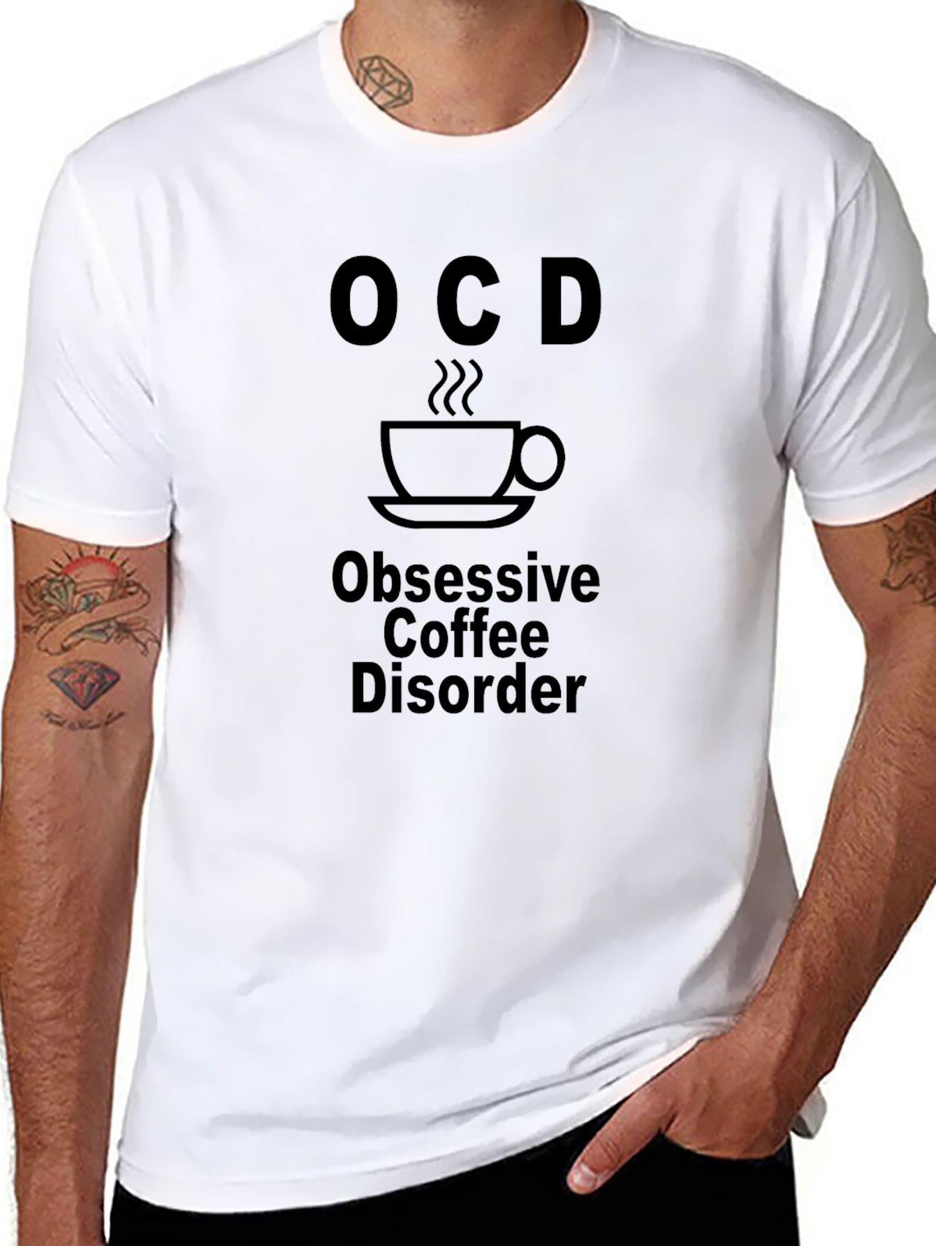 OCD Obsessive Coffee Disorder Black T-Shirt