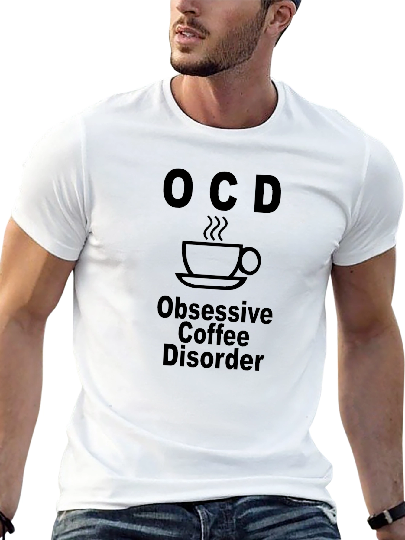 OCD Obsessive Coffee Disorder Black T-Shirt