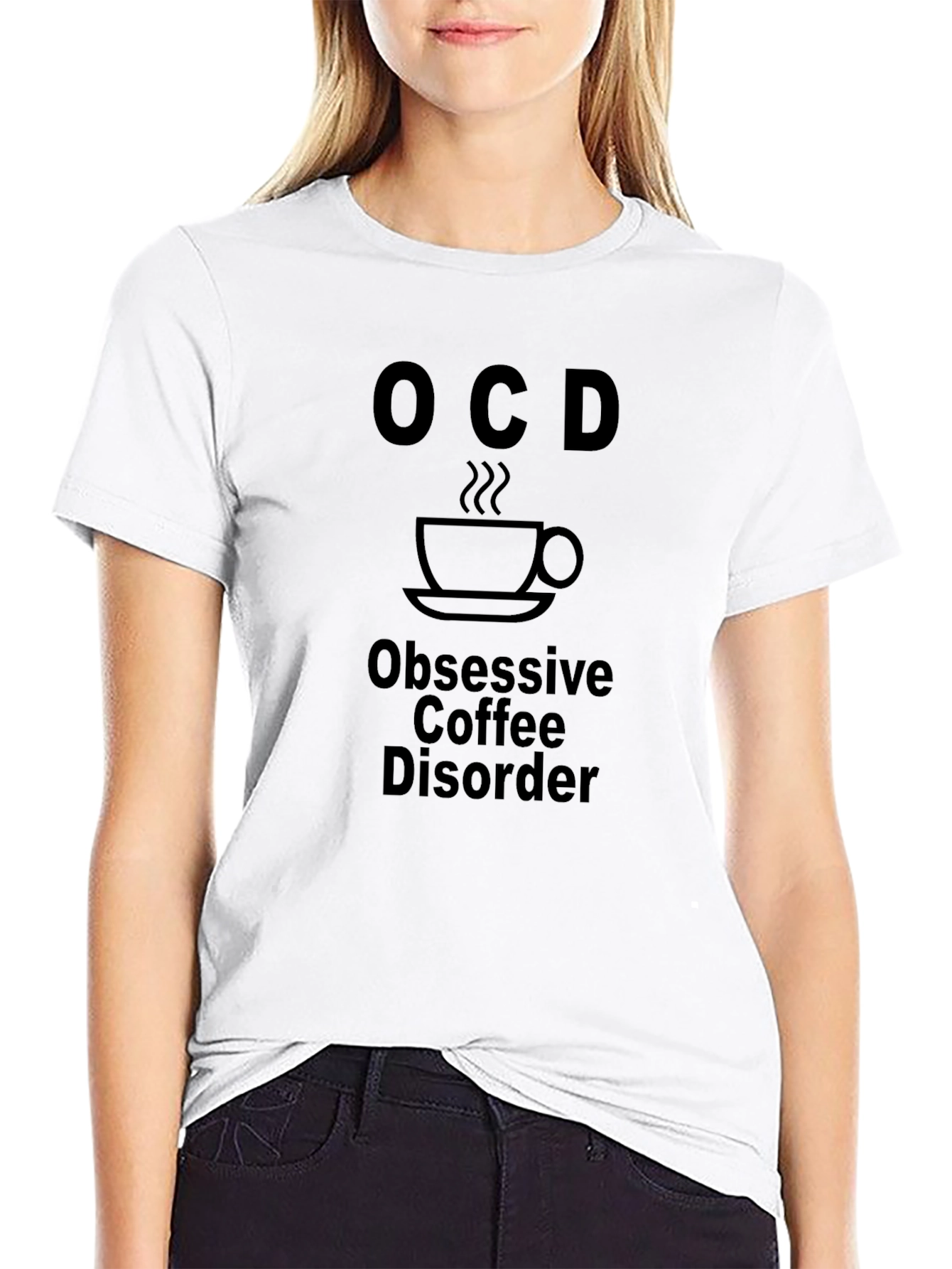 OCD Obsessive Coffee Disorder Black T-Shirt