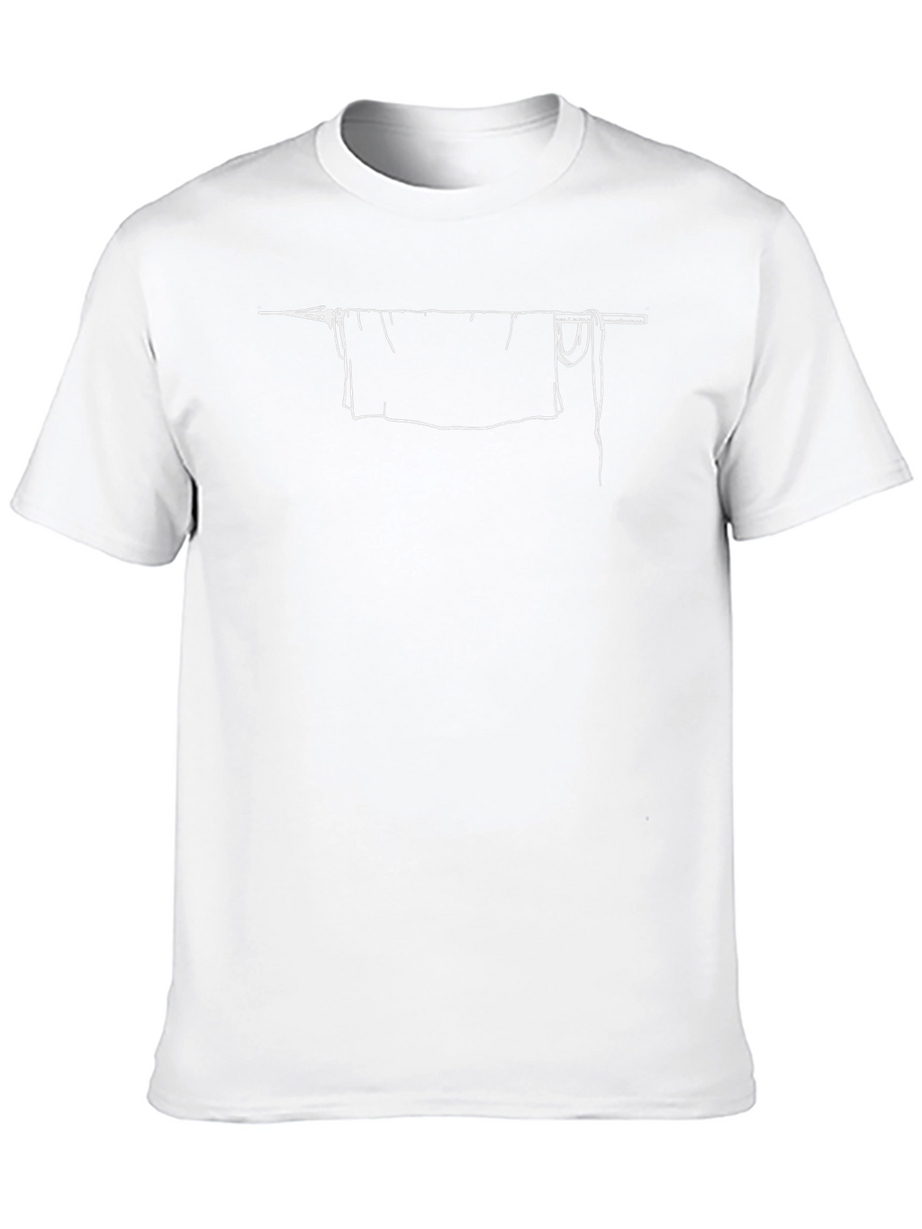 Abstract Clothesline Graphic Tee - Modern Minimalist
