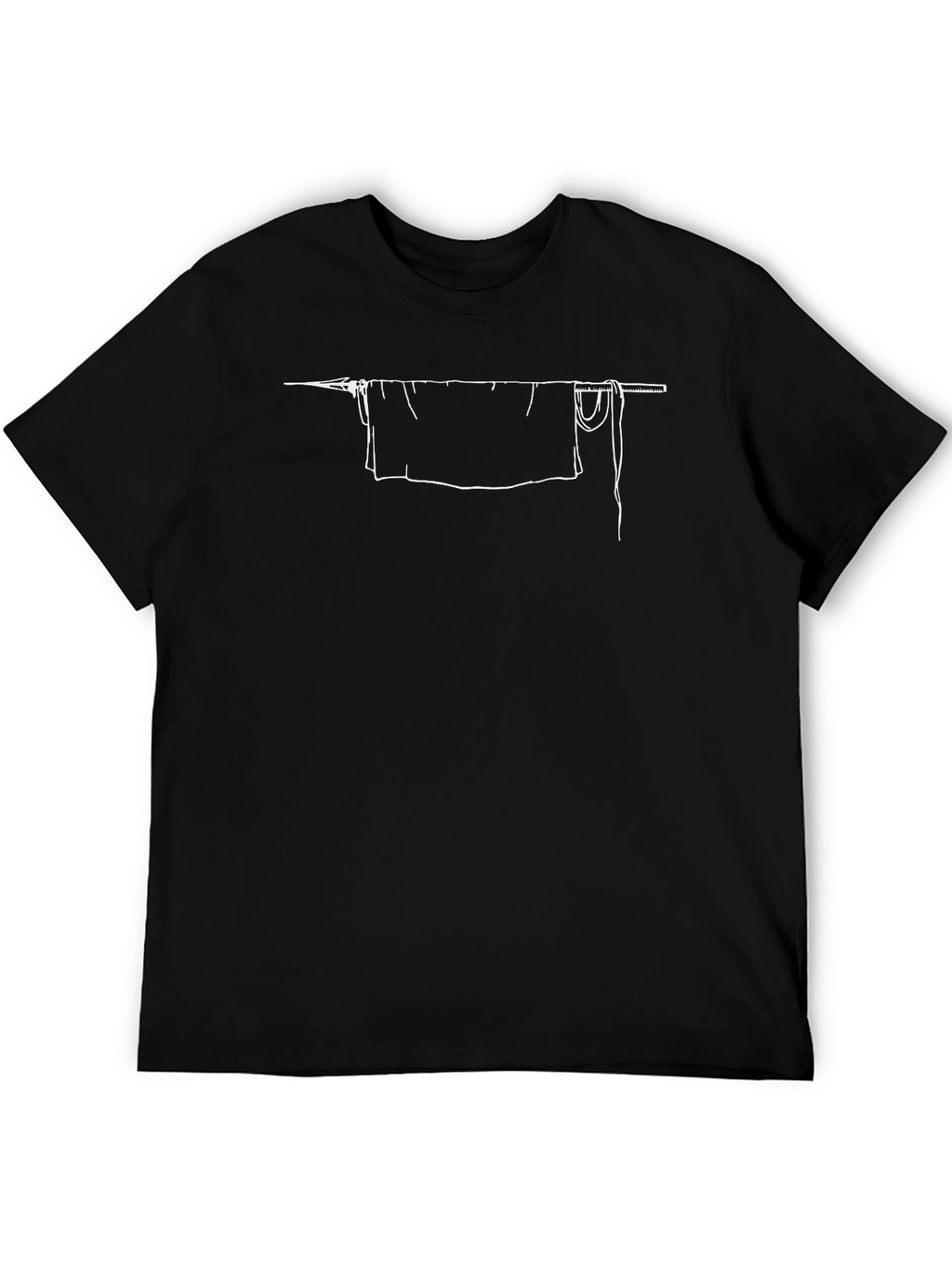 Abstract Clothesline Graphic Tee - Modern Minimalist