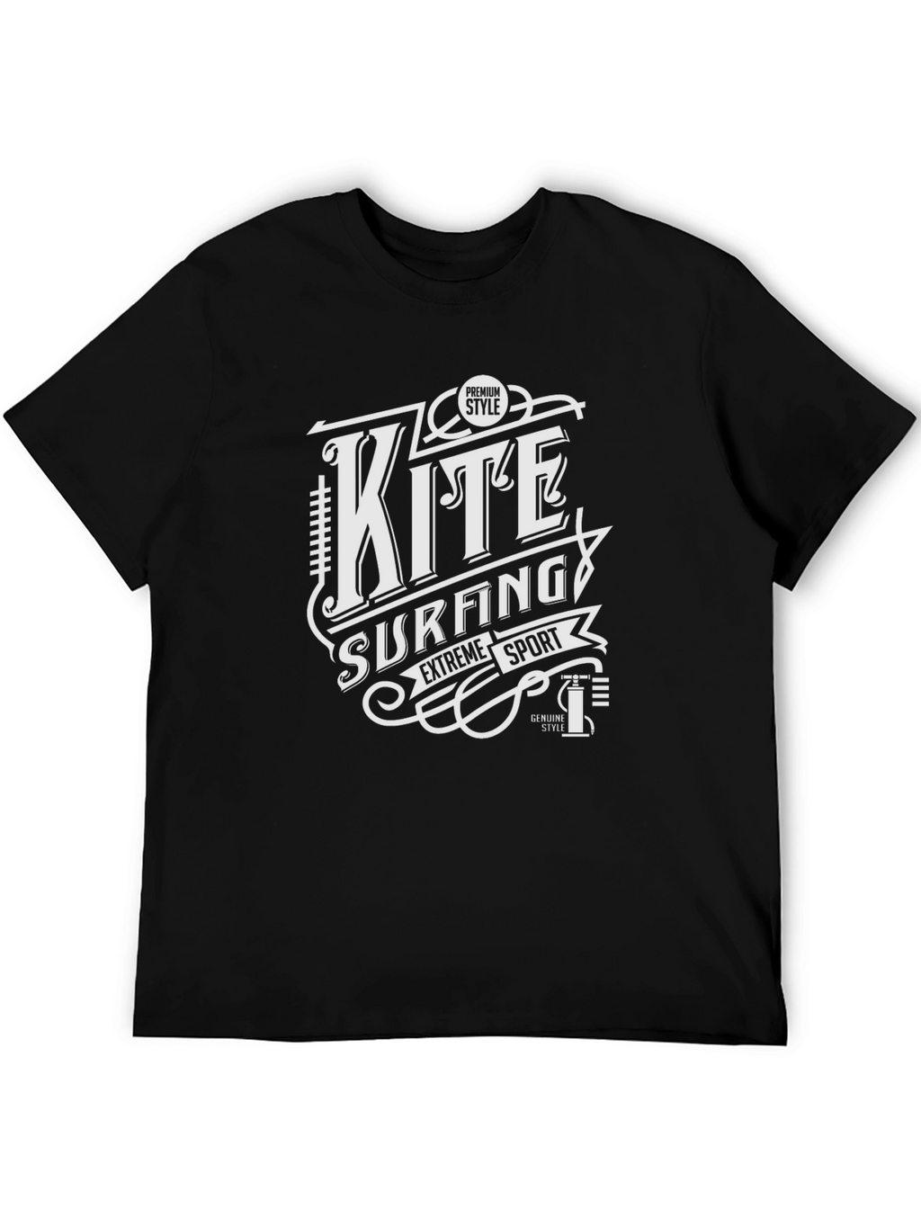 Kite Surfing Extreme Sport Black T-Shirt
