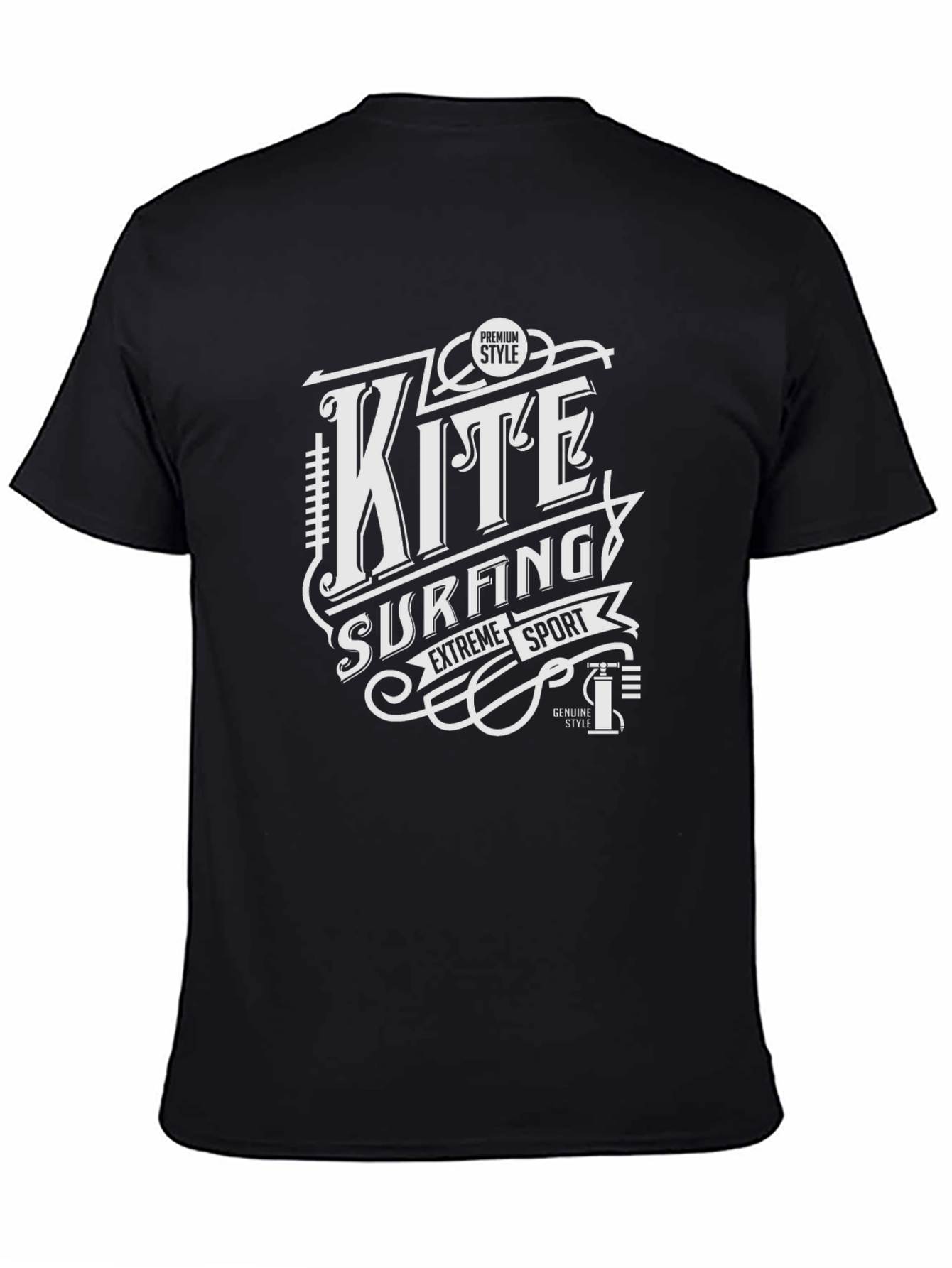 Kite Surfing Extreme Sport Black T-Shirt