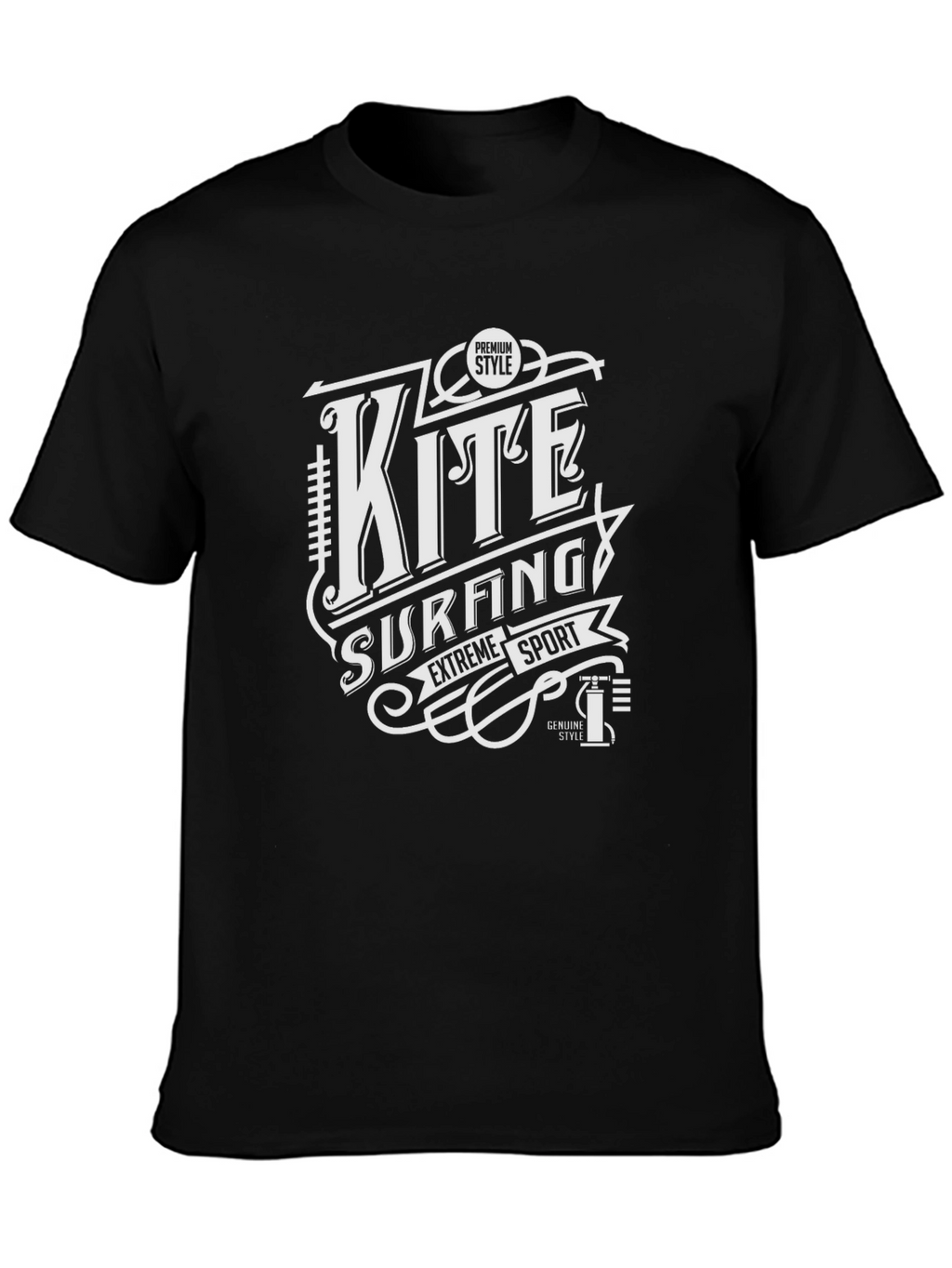 Kite Surfing Extreme Sport Black T-Shirt