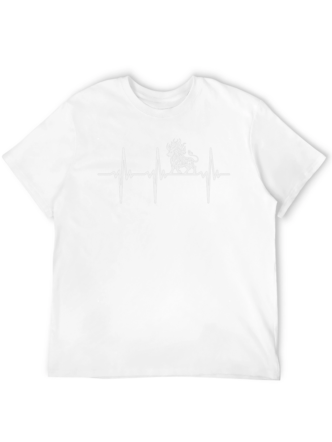Lion Heartbeat Graphic Tee - Black