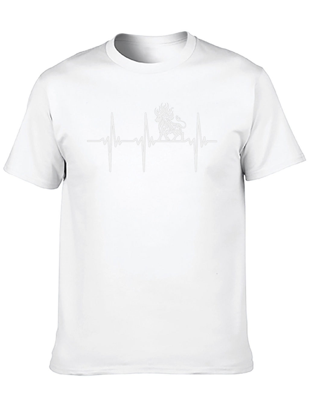 Lion Heartbeat Graphic Tee - Black