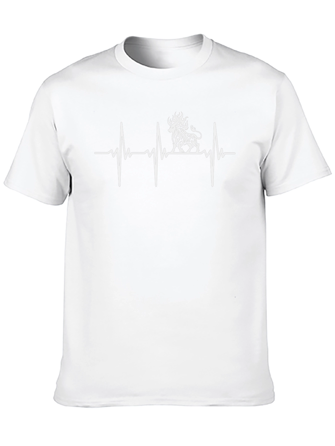 Lion Heartbeat Graphic Tee - Black