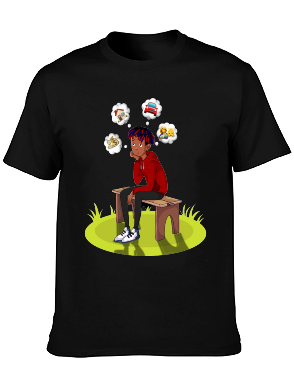 Dreamer T-Shirt Black Cotton Blend Unique Design