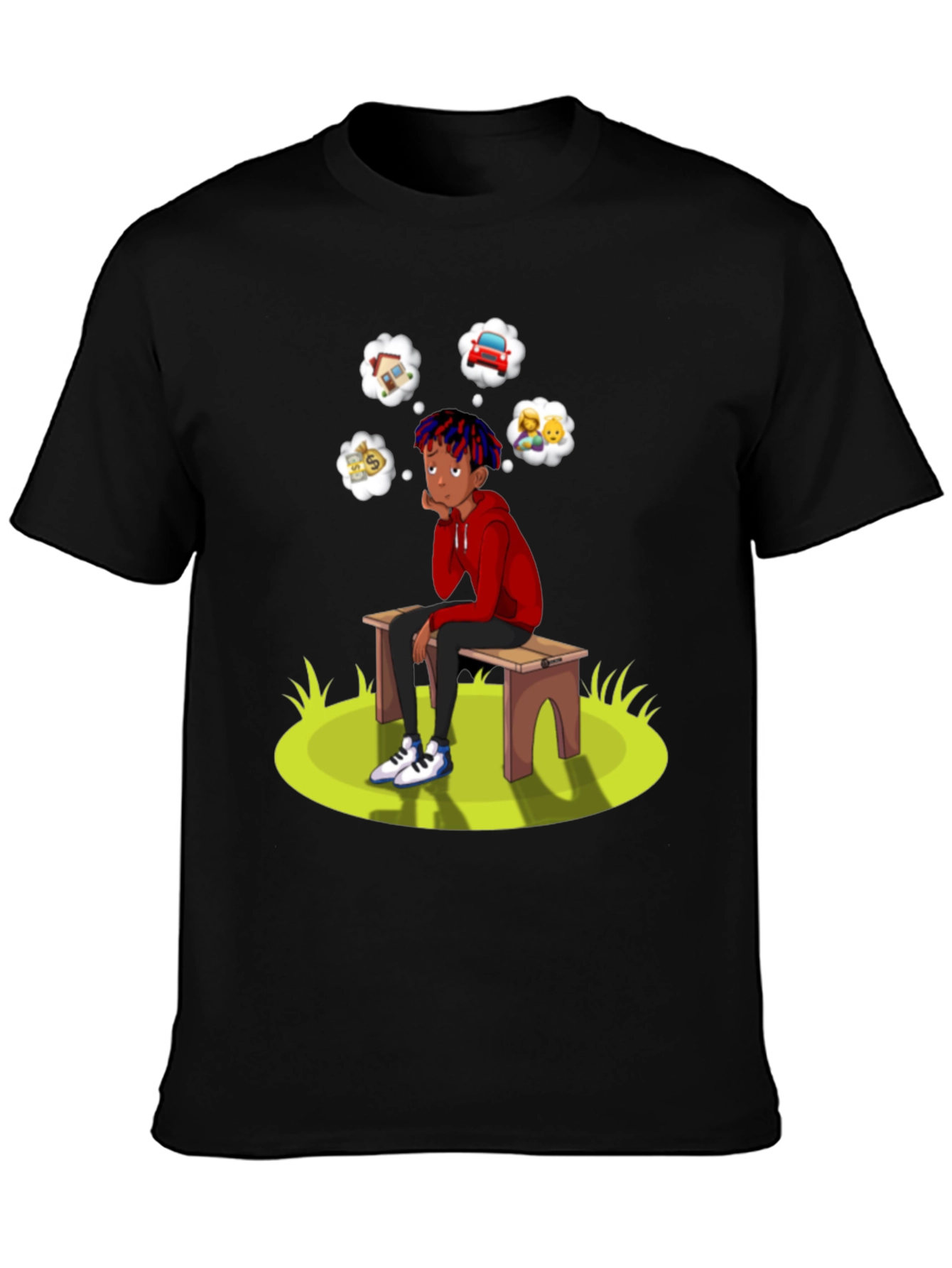 Dreamer T-Shirt Black Cotton Blend Unique Design