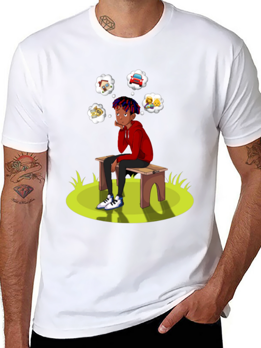 Dreamer T-Shirt Black Cotton Blend Unique Design