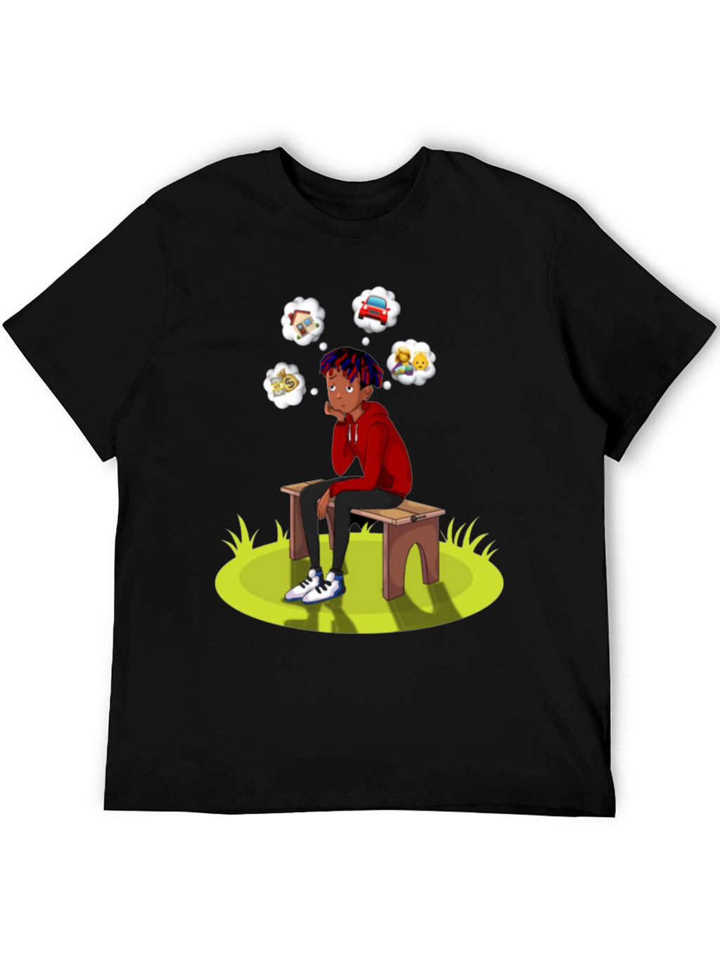 Dreamer T-Shirt Black Cotton Blend Unique Design