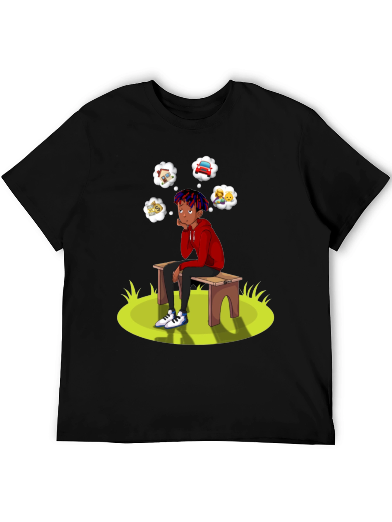 Dreamer T-Shirt Black Cotton Blend Unique Design