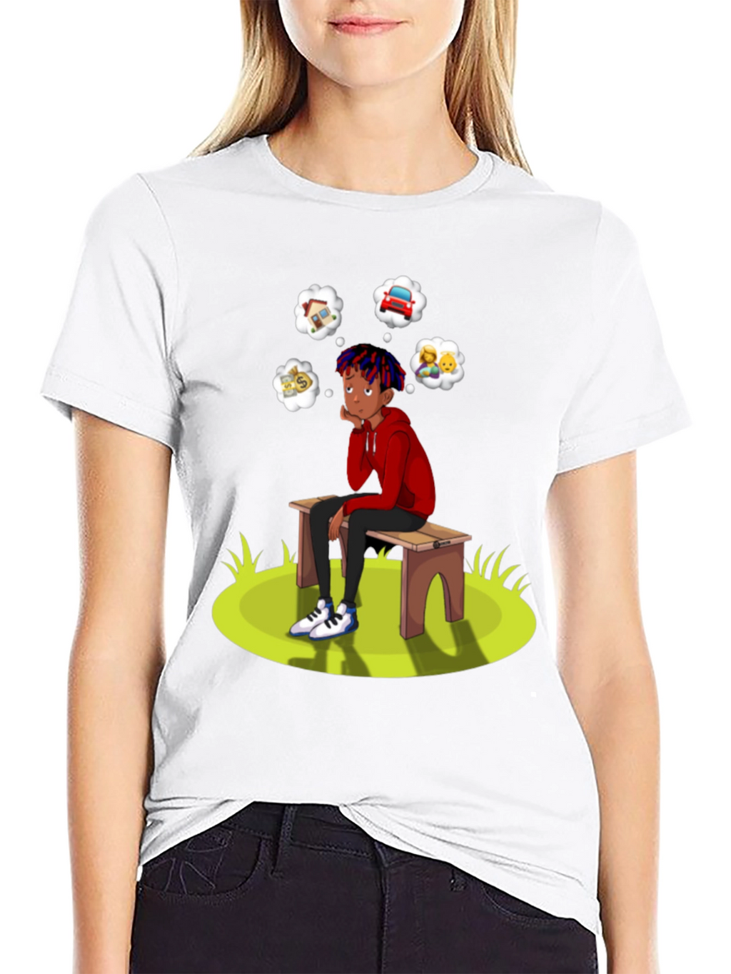 Dreamer T-Shirt Black Cotton Blend Unique Design