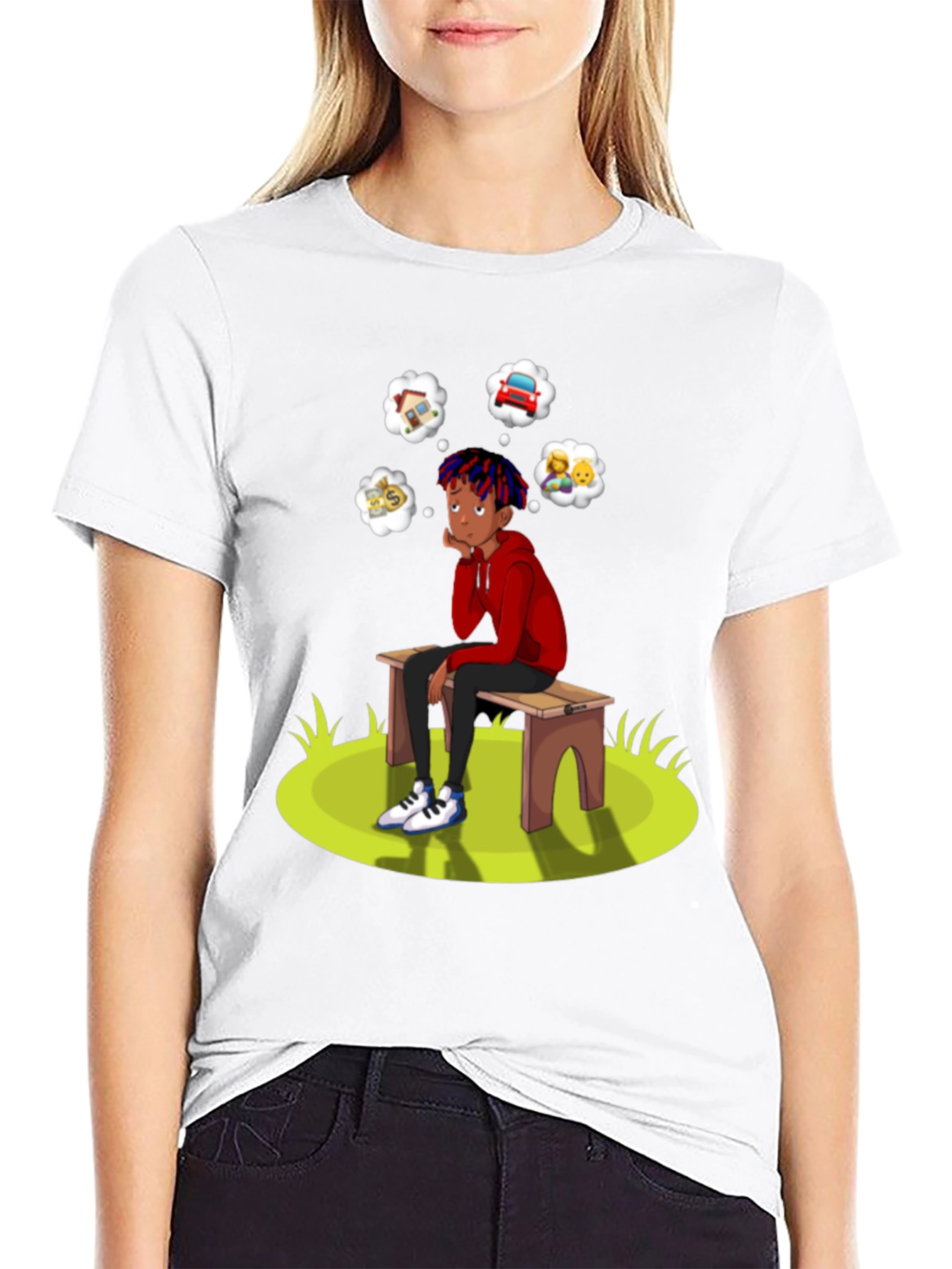 Dreamer T-Shirt Black Cotton Blend Unique Design