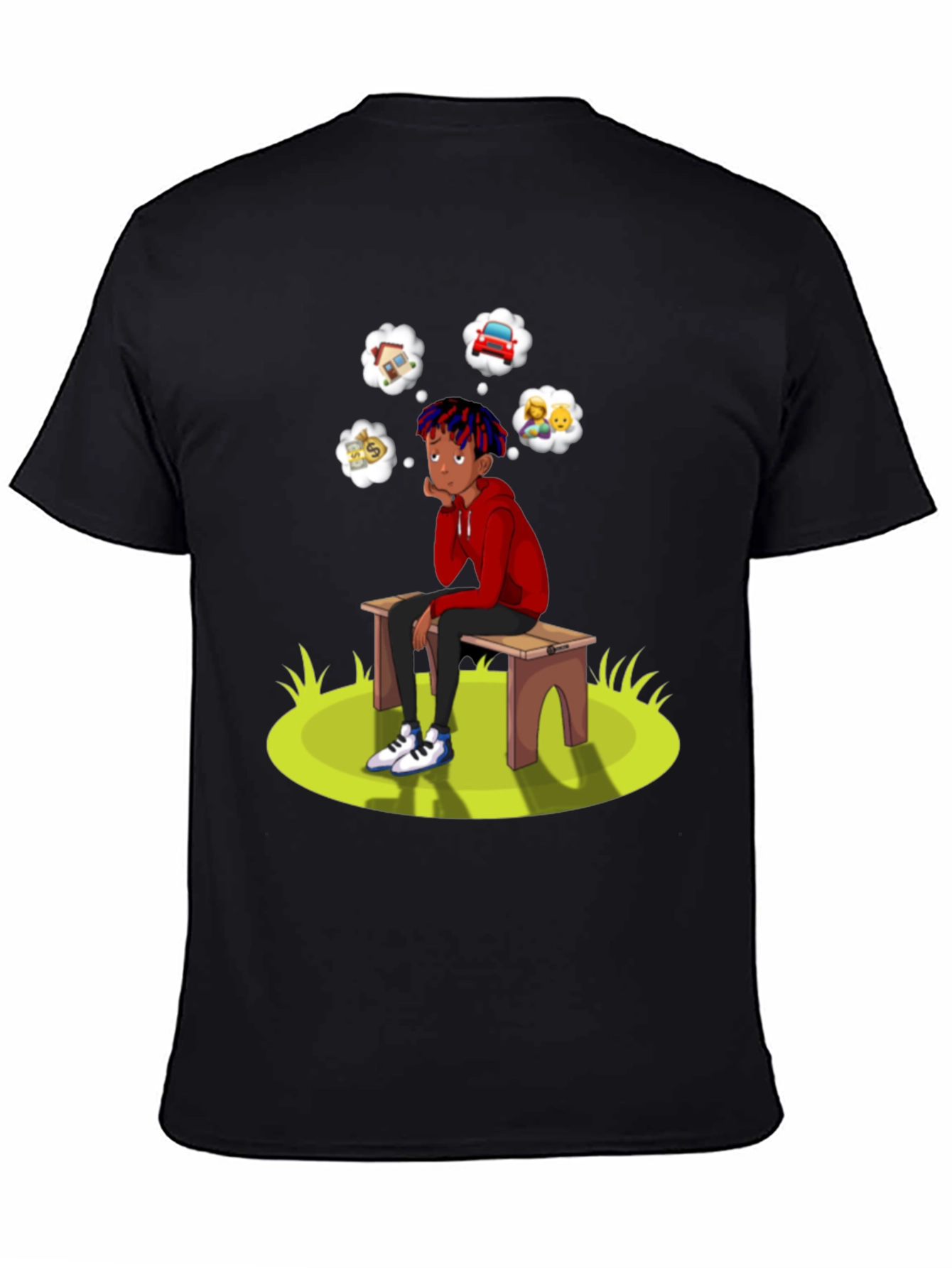 Dreamer T-Shirt Black Cotton Blend Unique Design