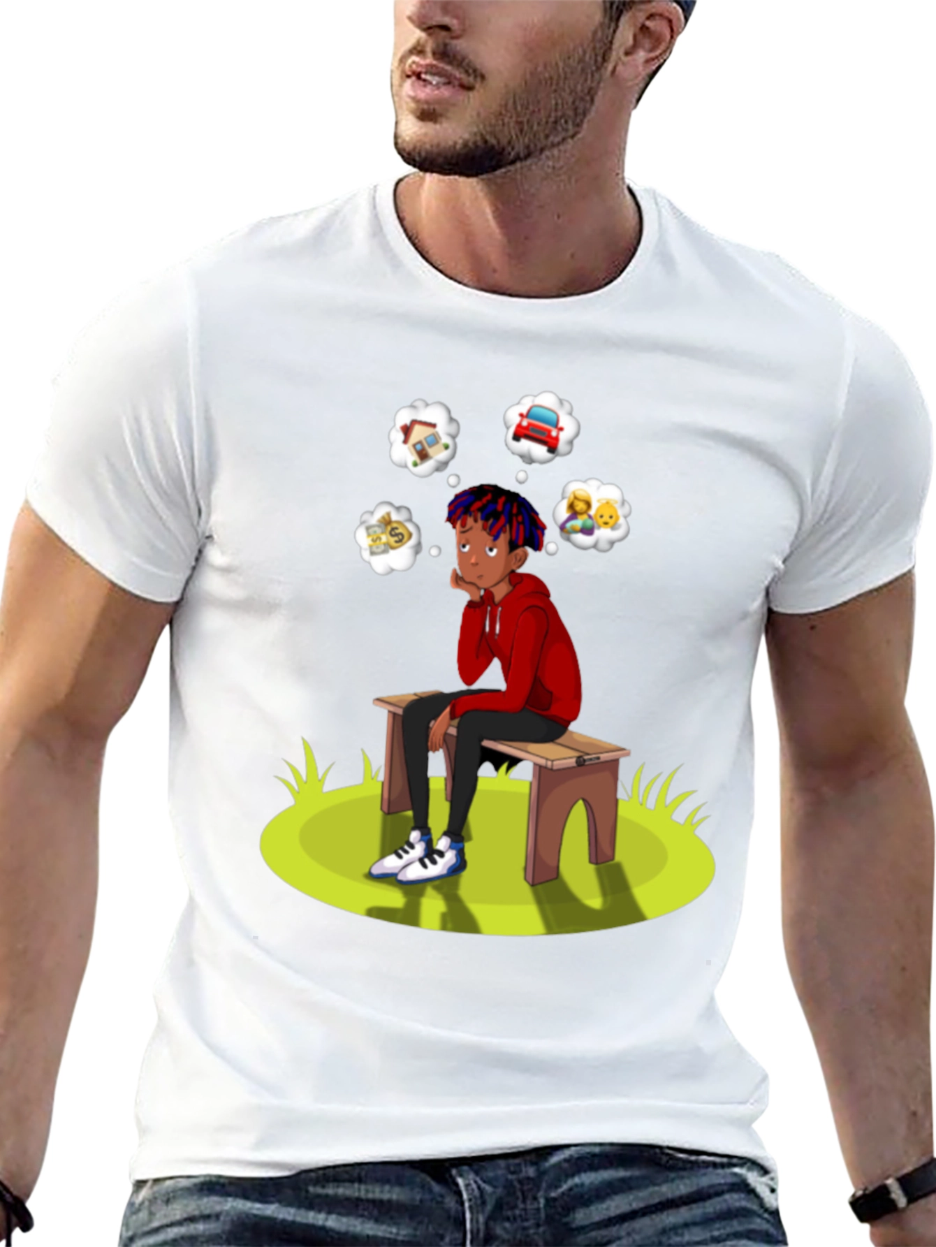 Dreamer T-Shirt Black Cotton Blend Unique Design