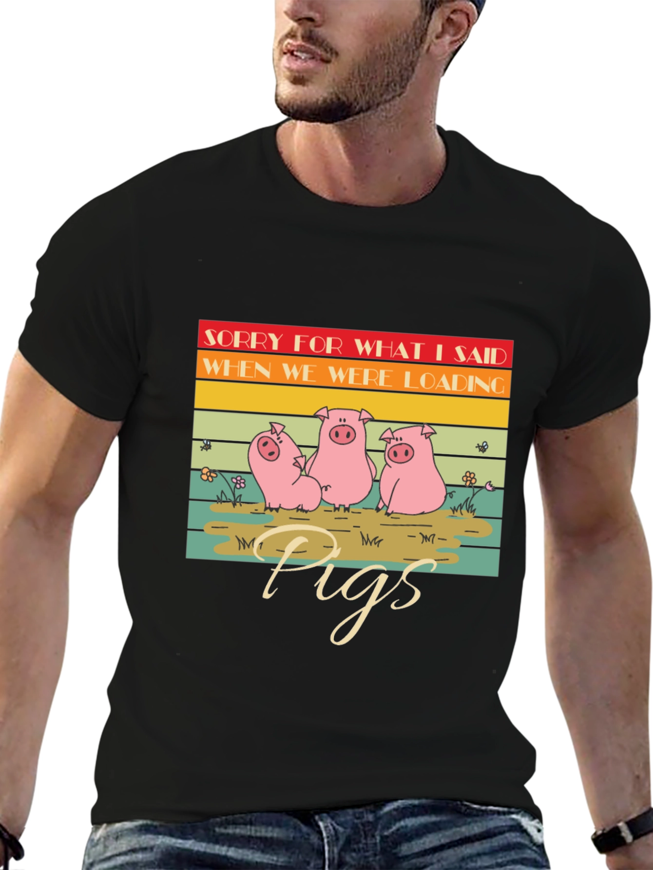 Funny Pig T-Shirt - Sorry For What I Said