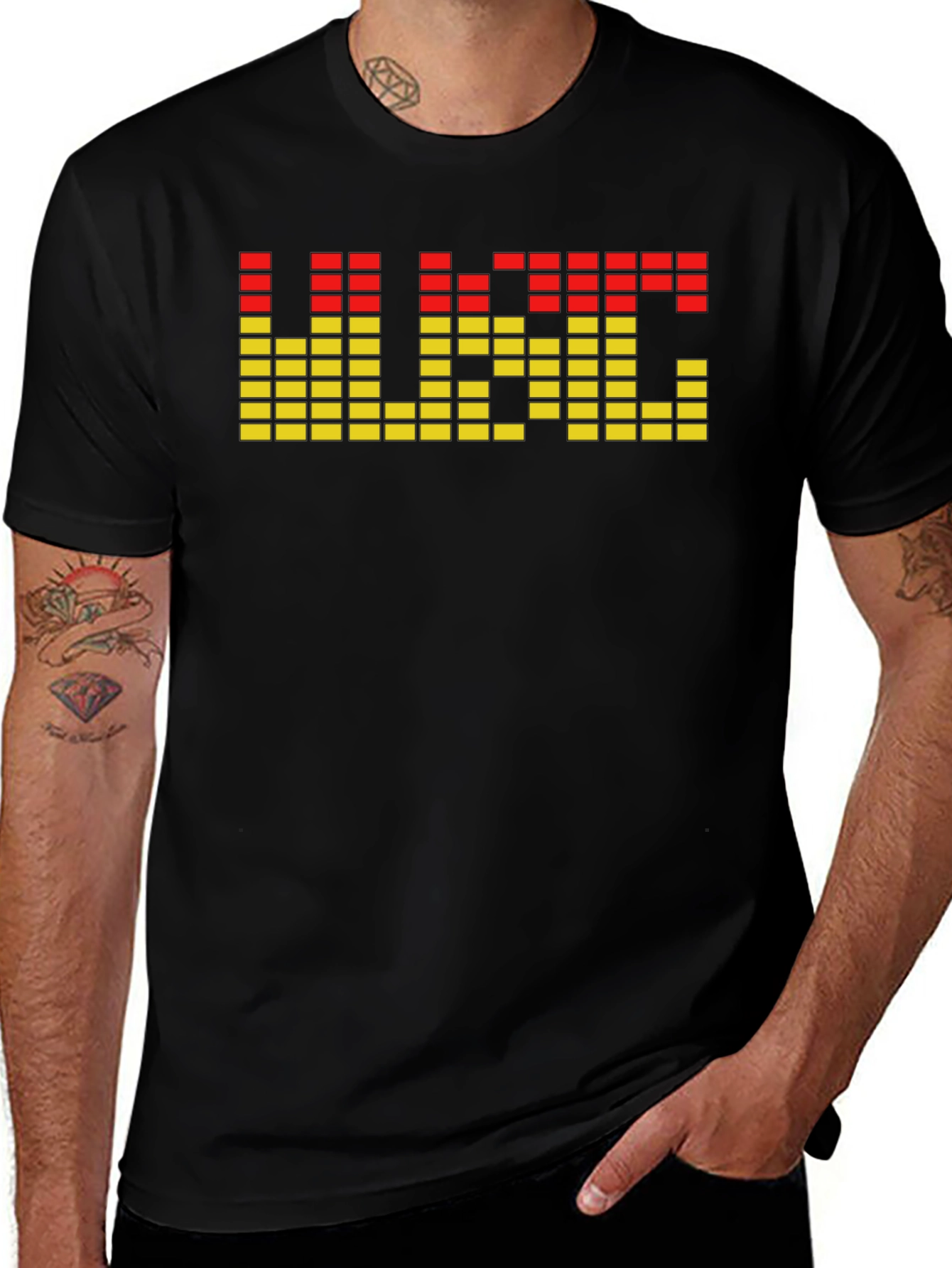 Pixel USC Graphic Tee - Black Short Sleeve T-Shirt
