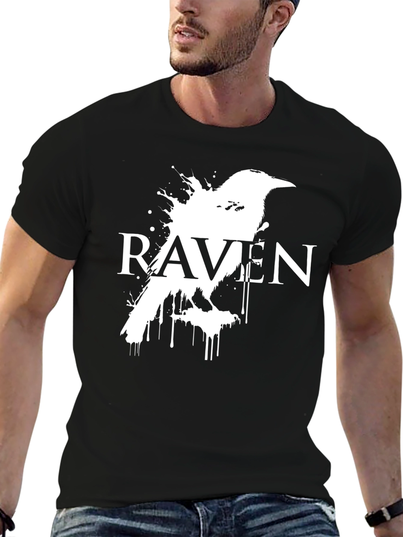 Raven Graphic Tee - Dark Bird Design