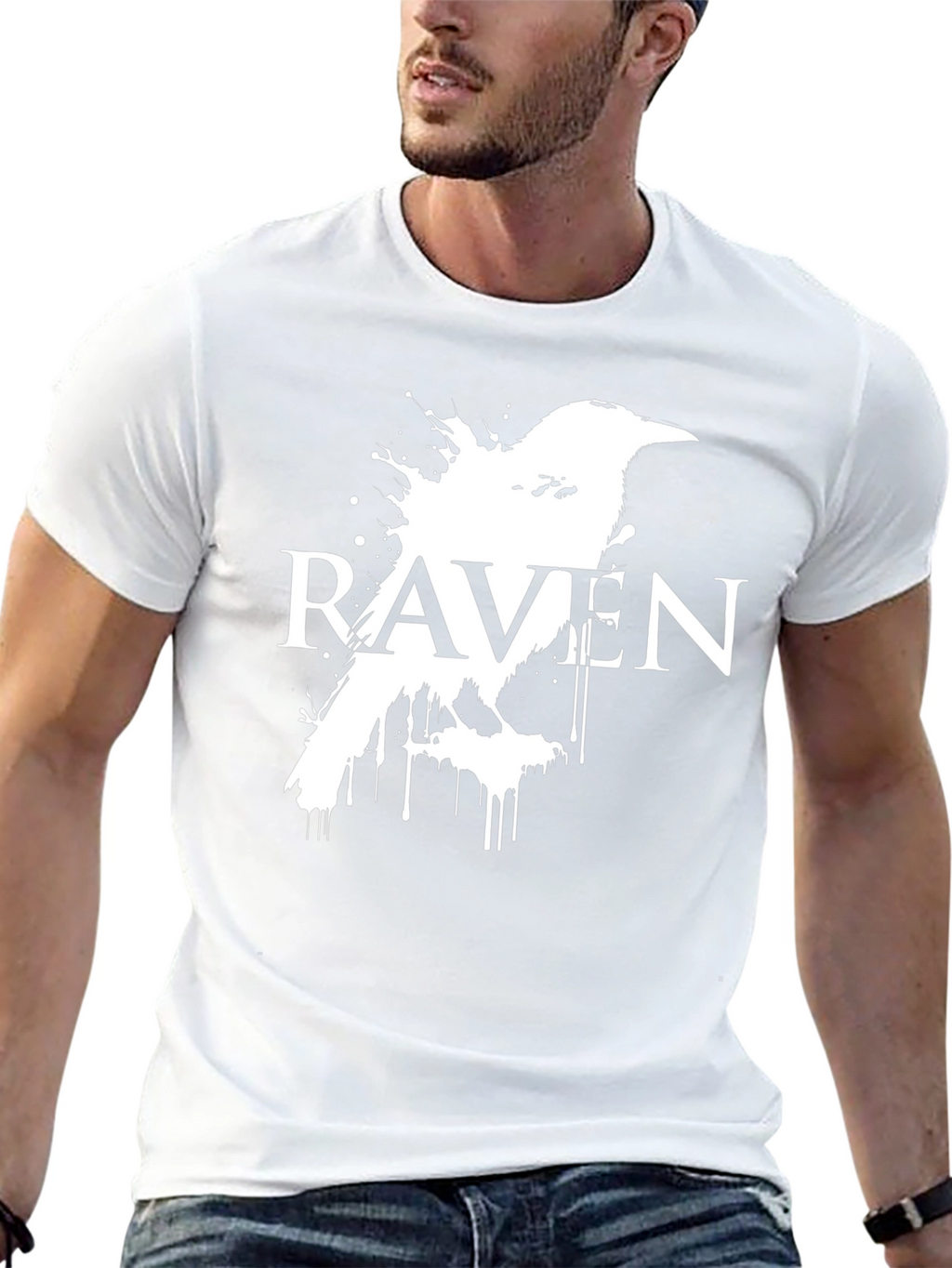 Raven Graphic Tee - Dark Bird Design