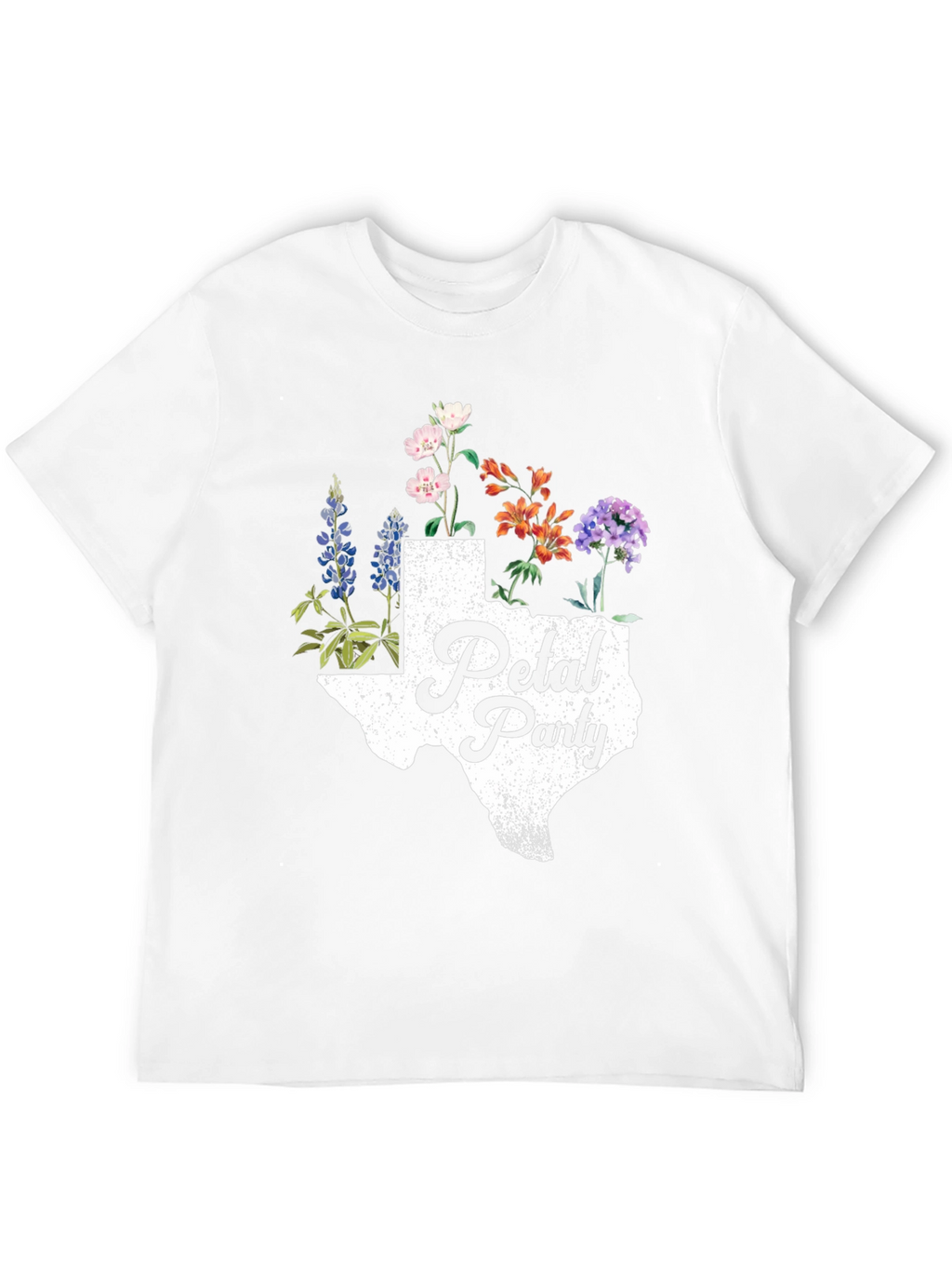 Texas Petal Party Graphic Tee - Black Cotton Shirt
