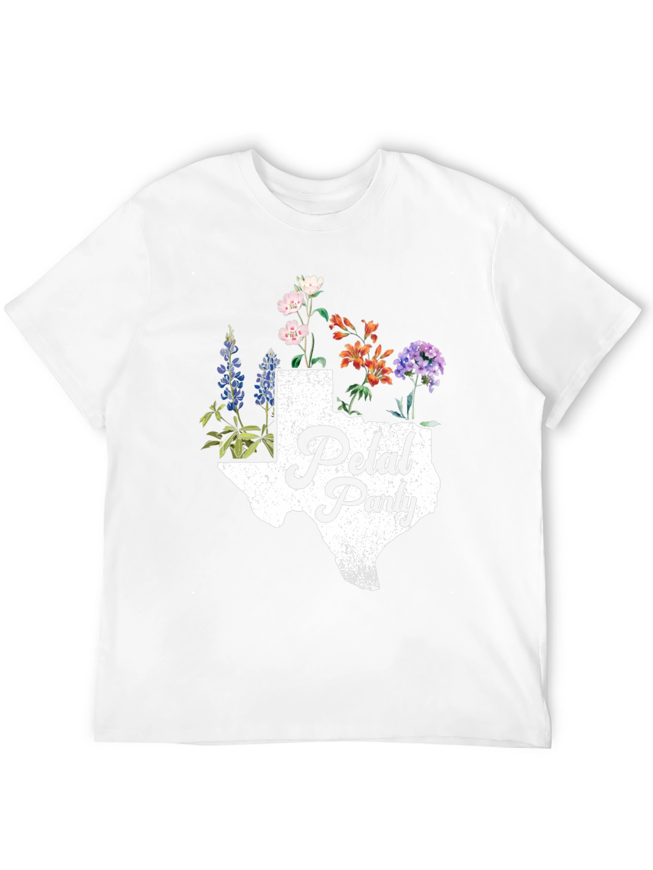Texas Petal Party Graphic Tee - Black Cotton Shirt