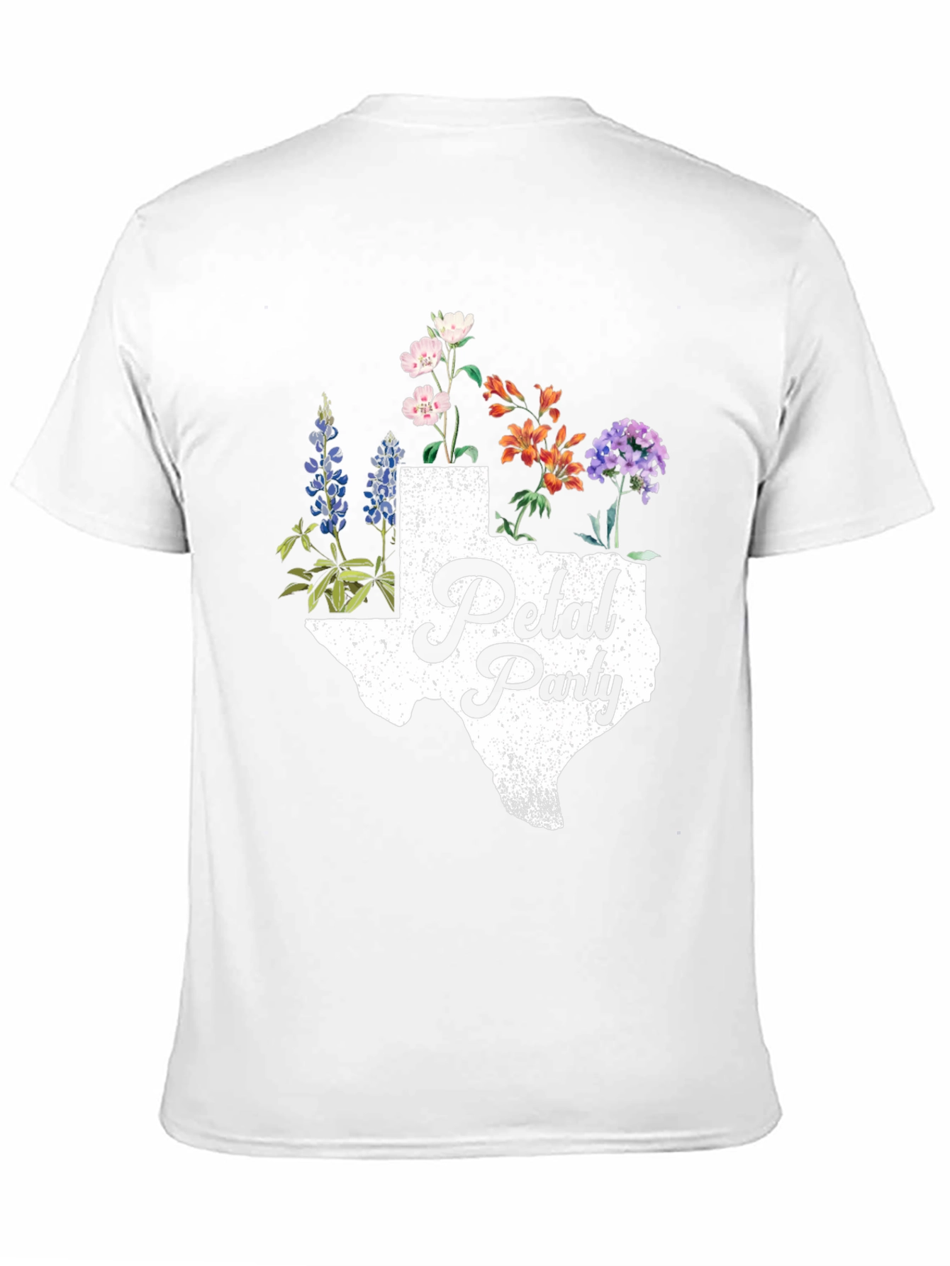 Texas Petal Party Graphic Tee - Black Cotton Shirt