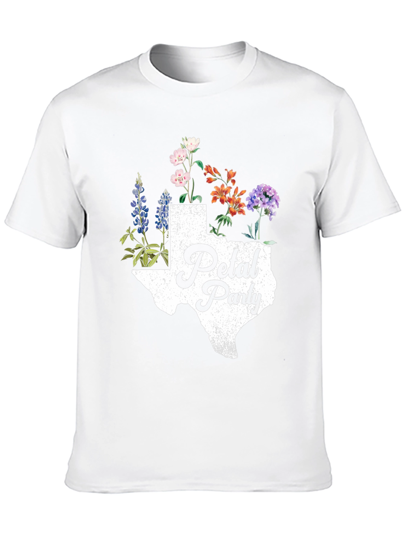 Texas Petal Party Graphic Tee - Black Cotton Shirt