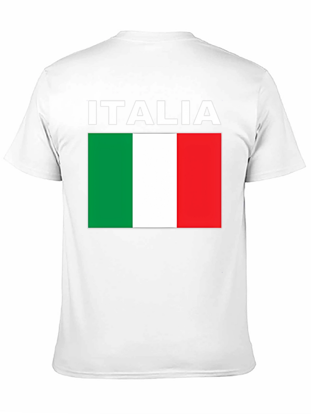 Italia Flag T-Shirt - Black Crew Neck Tee