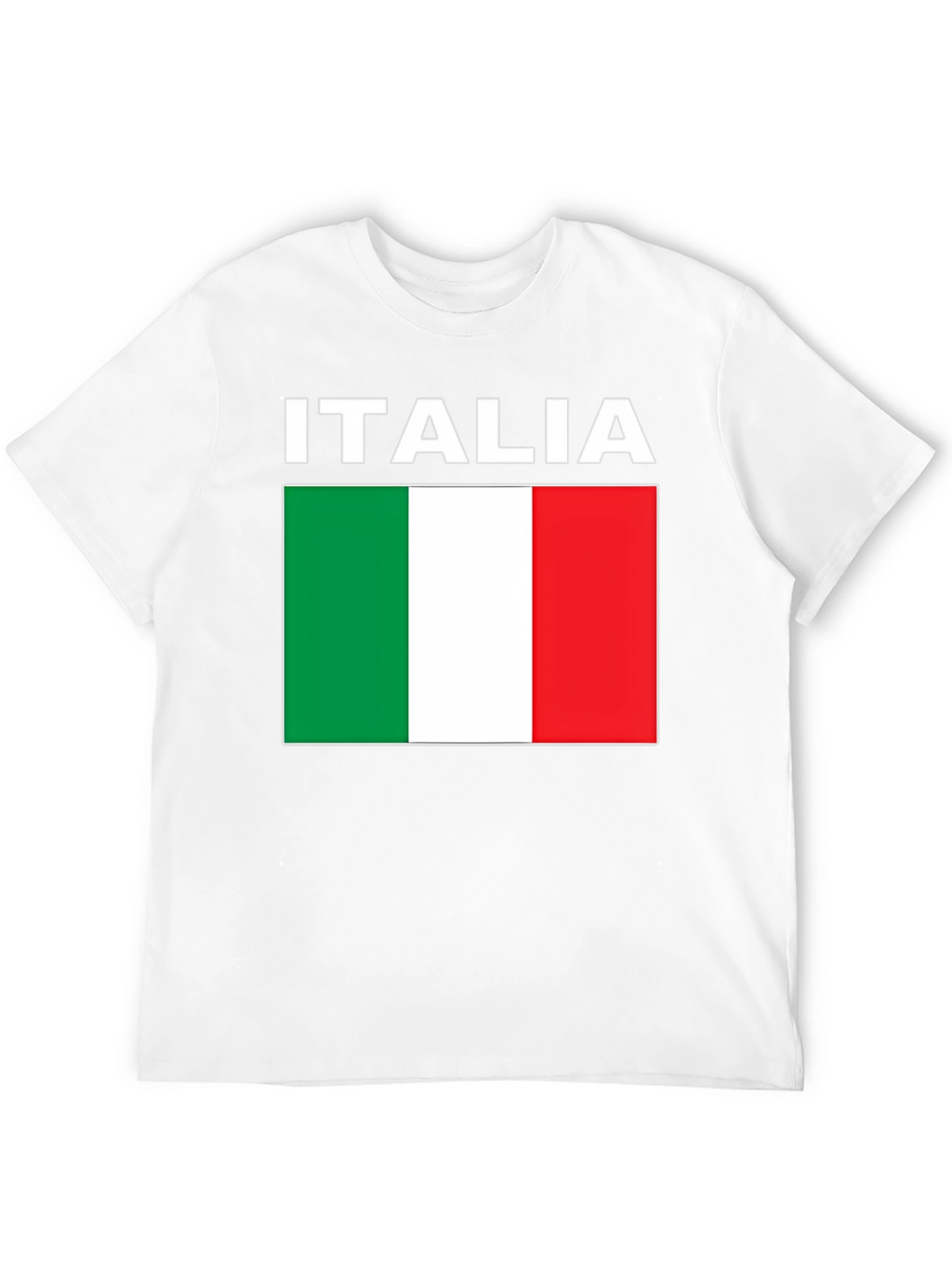 Italia Flag T-Shirt - Black Crew Neck Tee