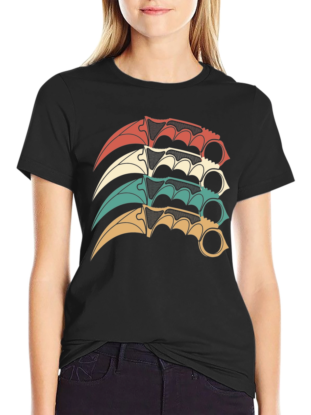 Karambit Stack Graphic T-Shirt - Black