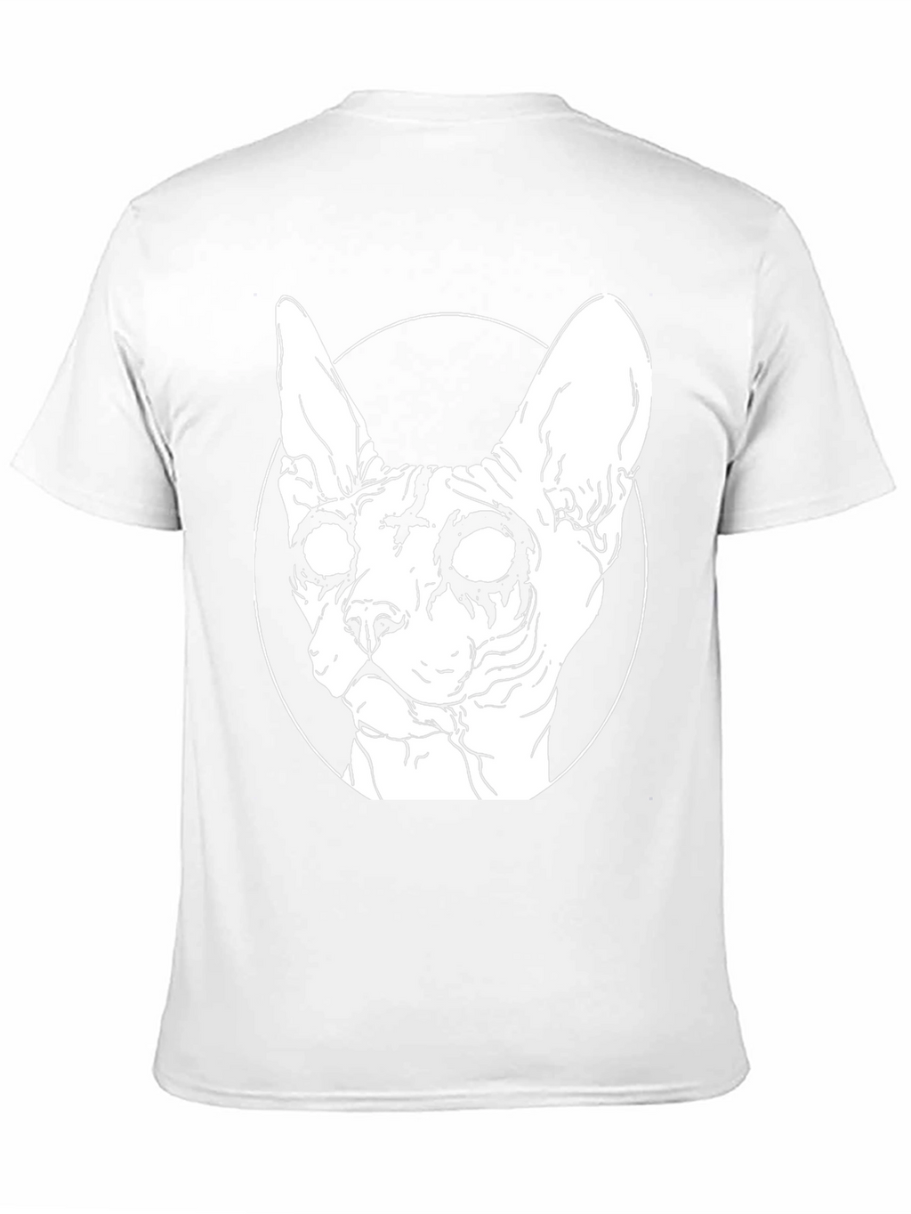 Gothic Cat T-Shirt - Sphynx Cross Design