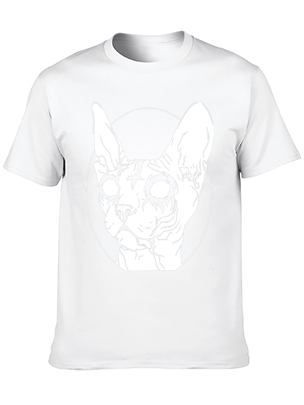 Gothic Cat T-Shirt - Sphynx Cross Design